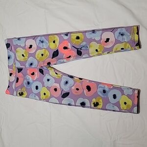 Toddler Girl's Colorful Floral Spandex Leggings by Cherokee, Size 3T
